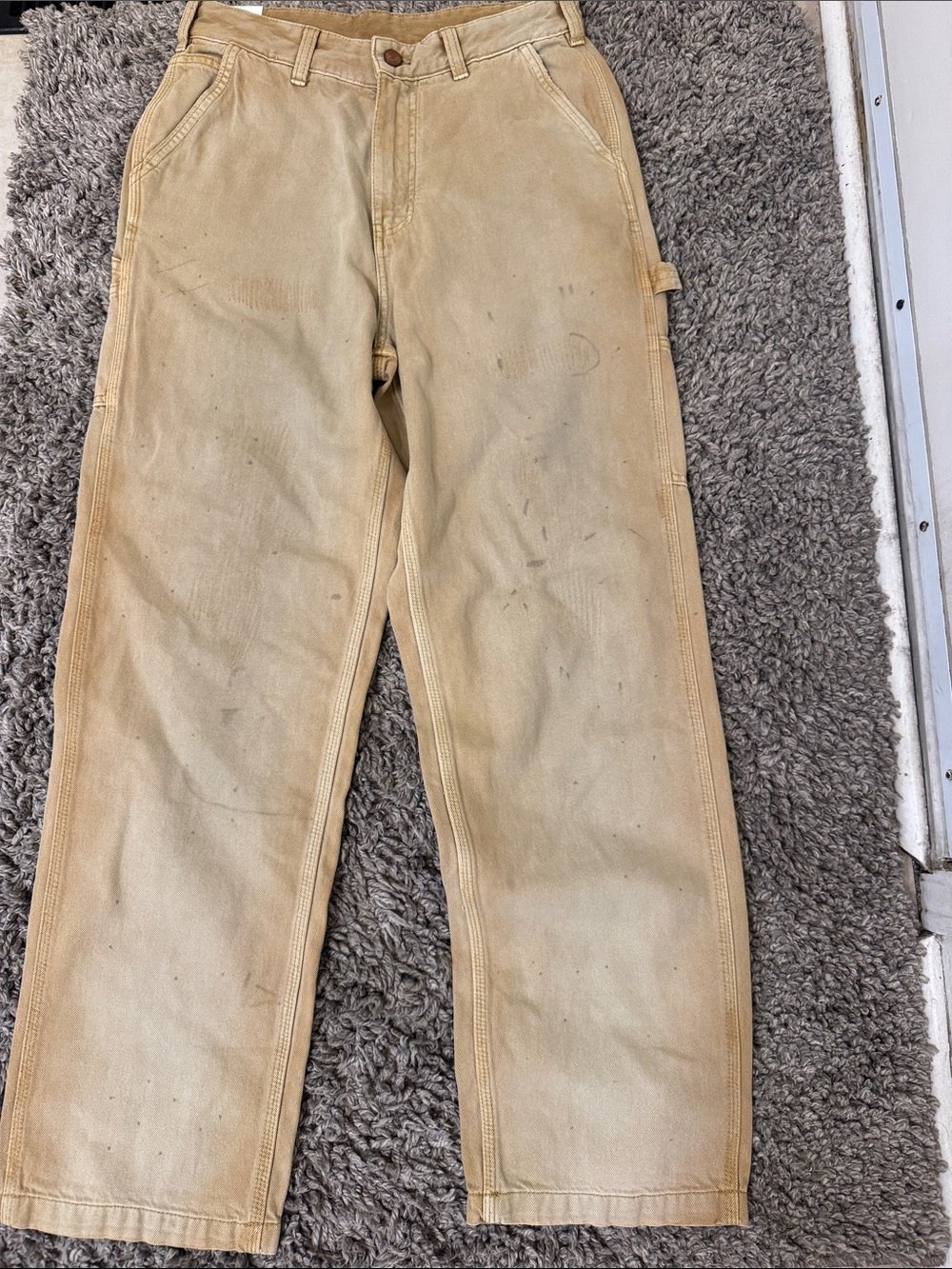 Zara Beige/Tan Cargo Work Pants
